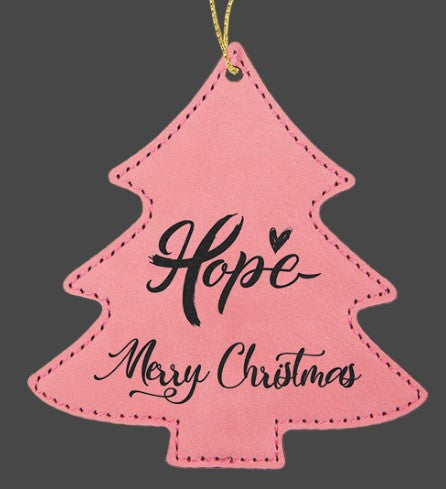 Leatherette Tree Ornament - available in 9 colors