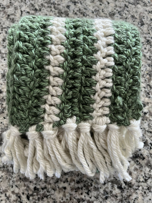 78 in Green and White and Green Scarf