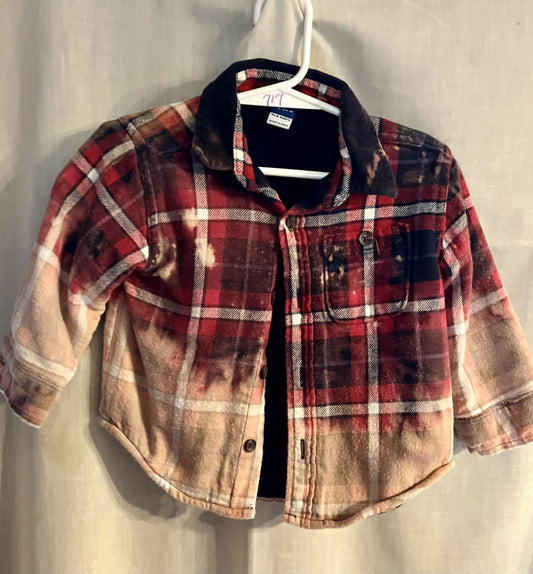 Kids hand bleached flannel sz 18/24 mo #2653