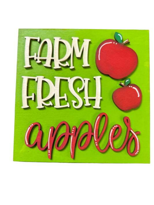 Farm Fresh Apples Square Insert
