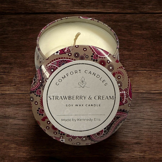 Strawberry Cream Soy Wax Candle