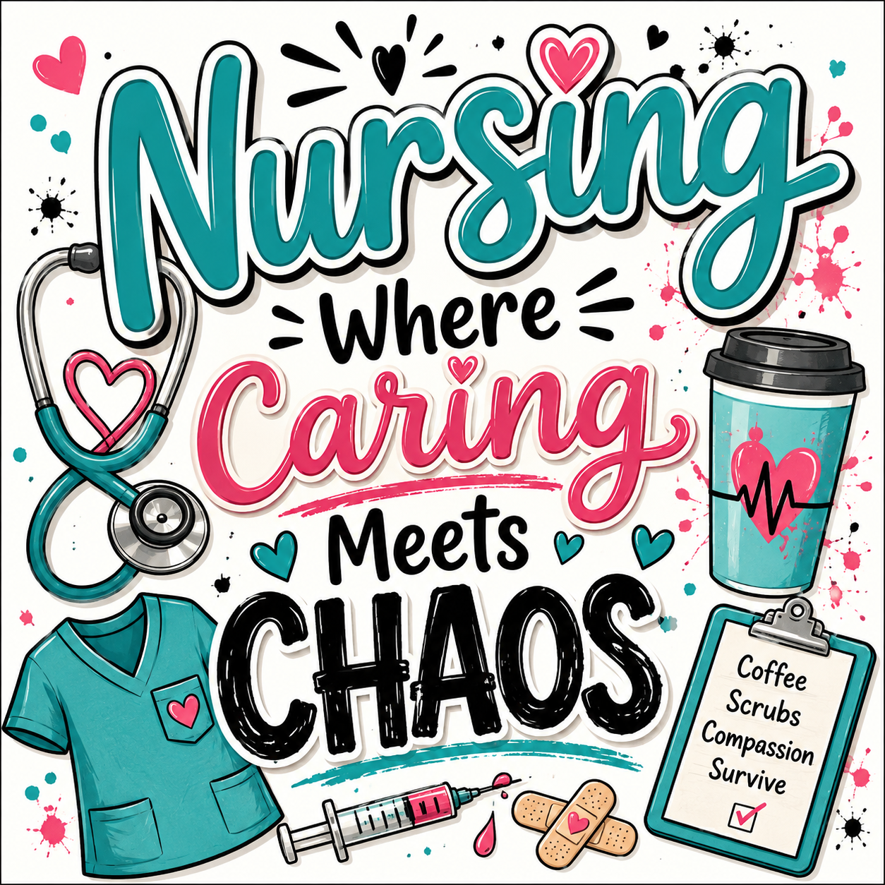 Nursing - Where Caring Meets Chaos - magnet