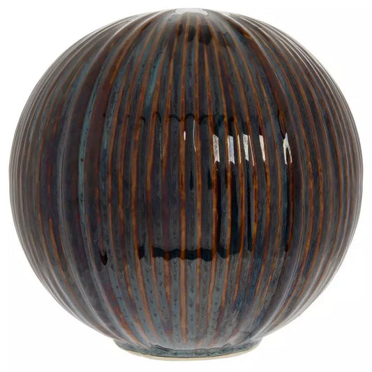 Blue ceramic globe