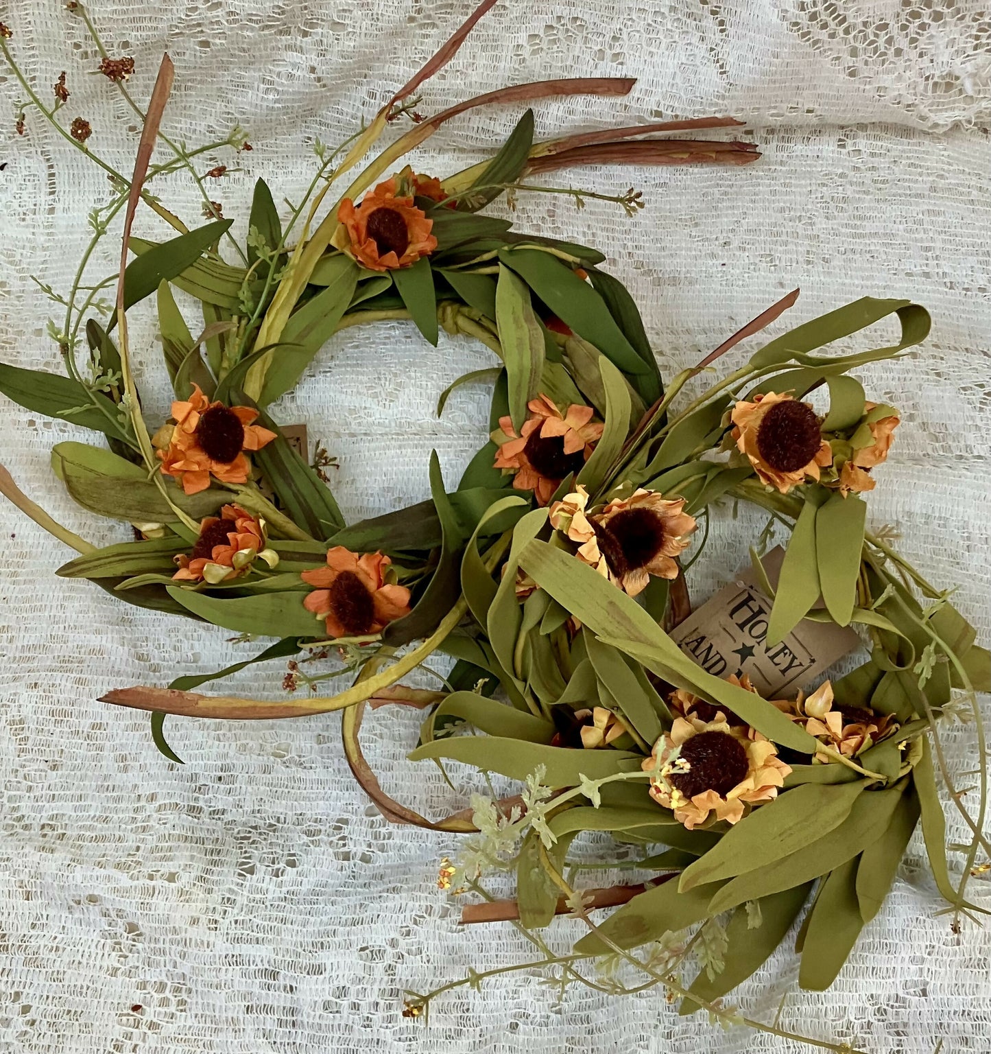 H & M Lg sunflower candle ring #2563