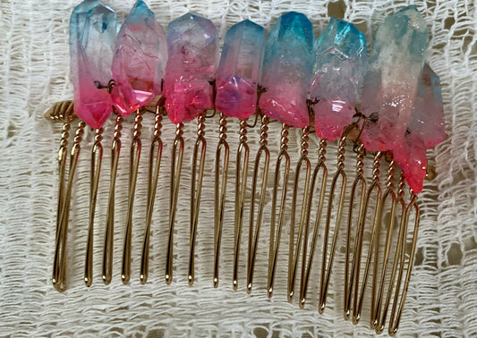#1158 Quartz hair clip