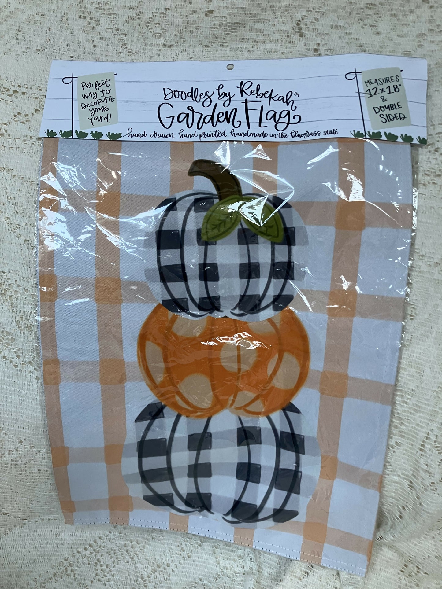 #3234 pumpkin garden flag