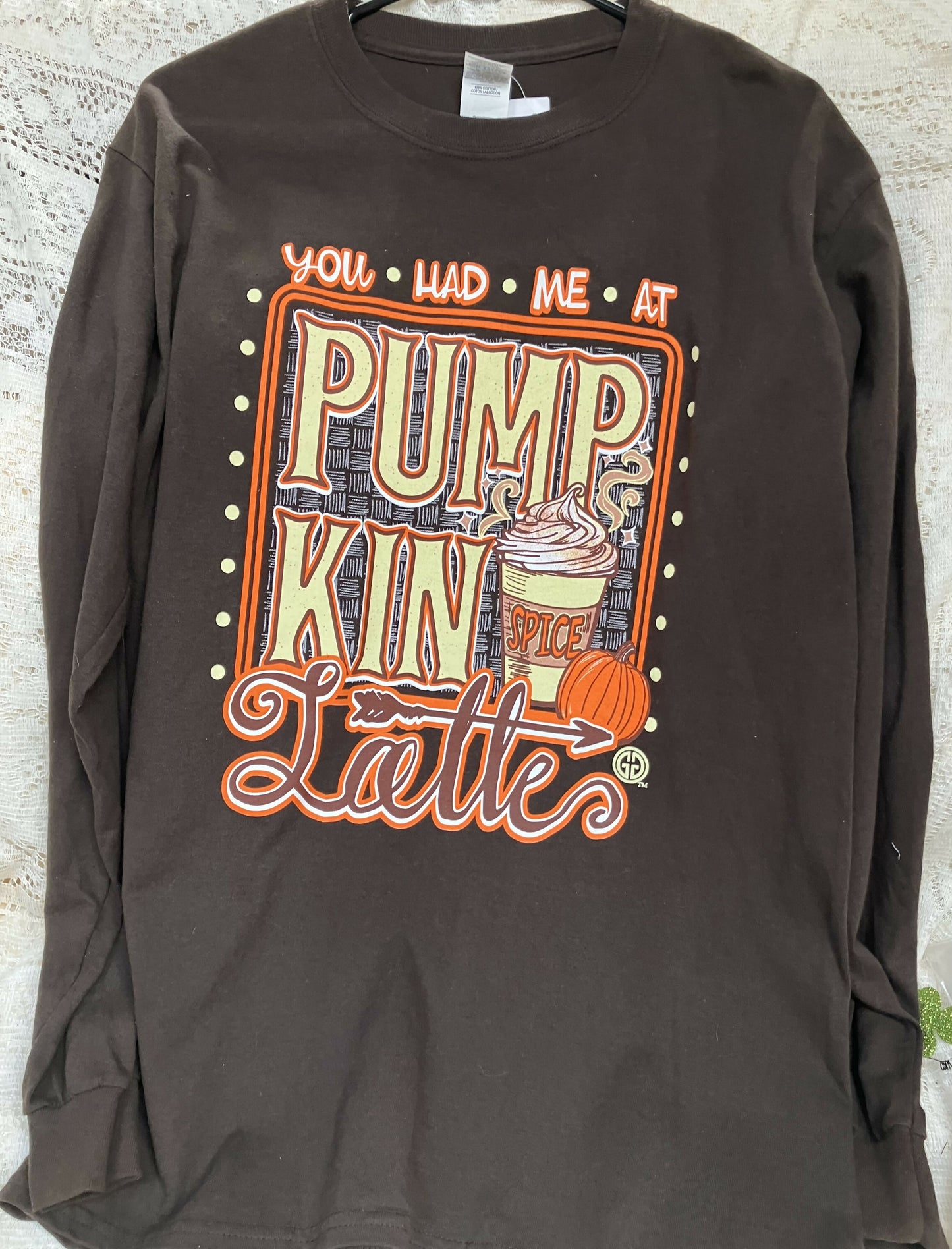 #3271 GGO L/S Brown fall tee
