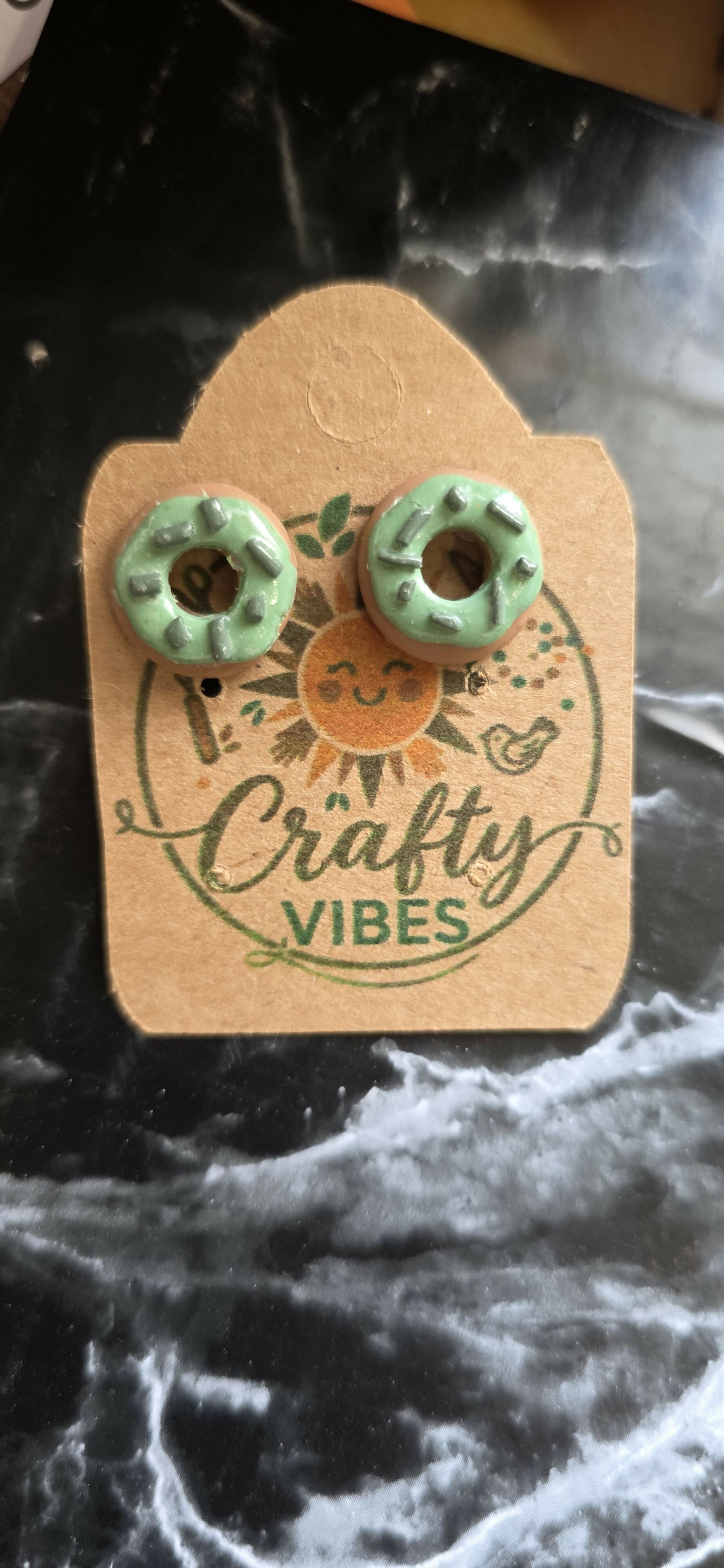 Green Donut Studs