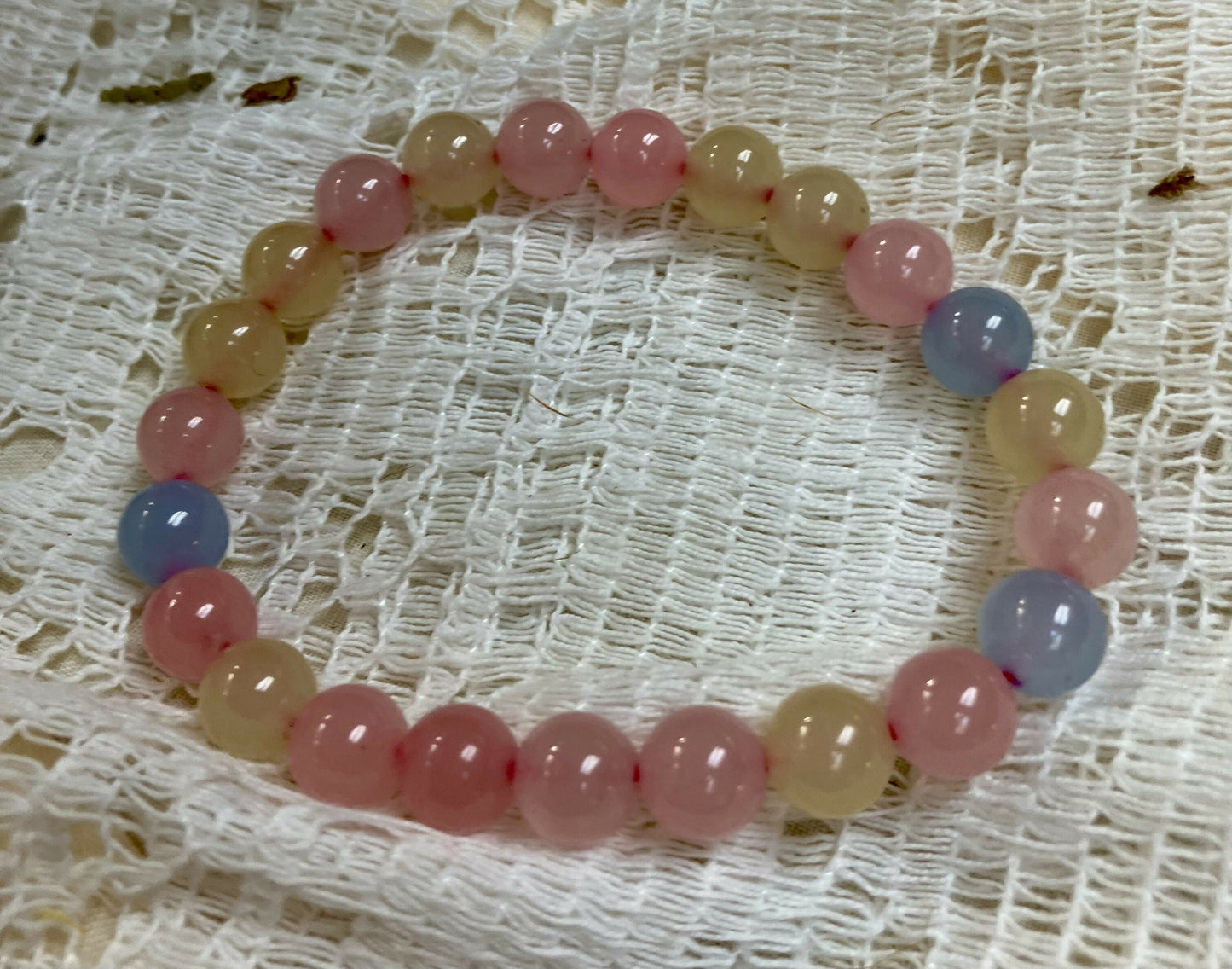 #1675 morganite crystal bracelet