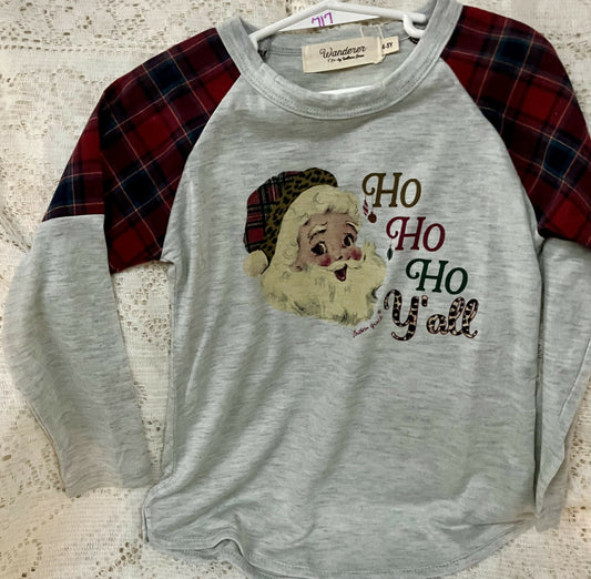 Girls Ho Ho Ho Ho l/s shirt 4/5 #1296
