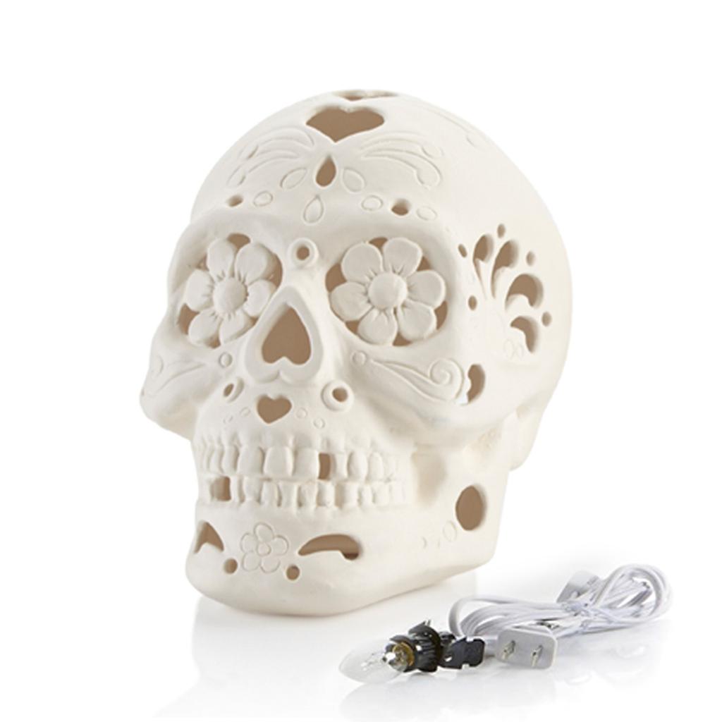 DIY Ceramic Sugar Skull Light-Up