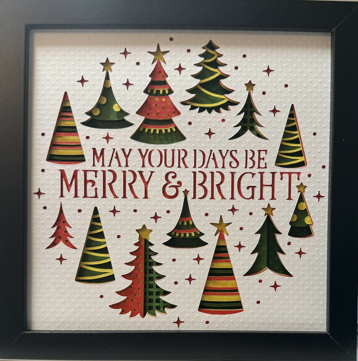 3D Layered Merry and Bright Shadowbox