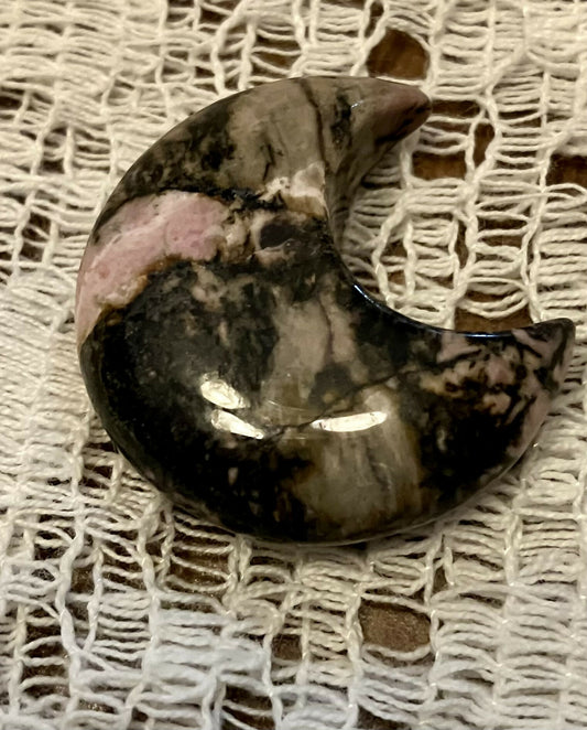 Rhodonite moon #1085