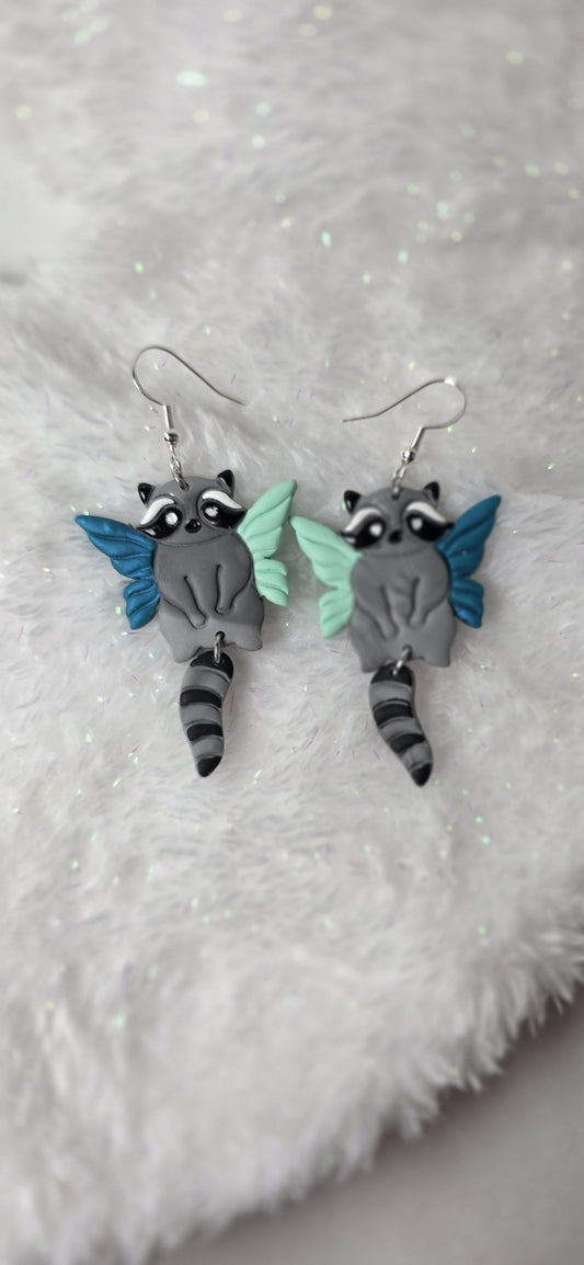 Fairy Raccoon Earrings