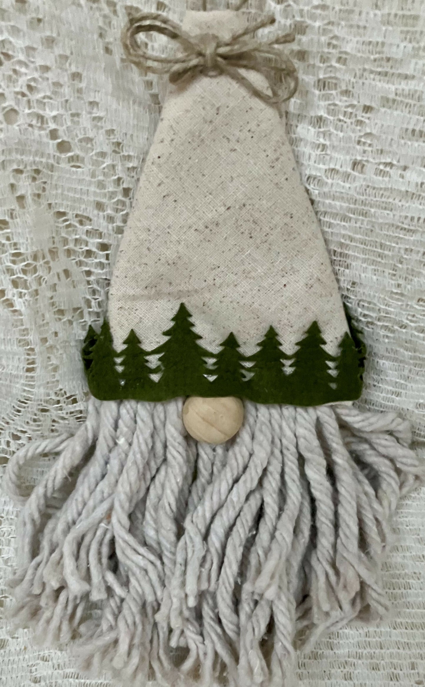 Handmade gnome ornament #2290