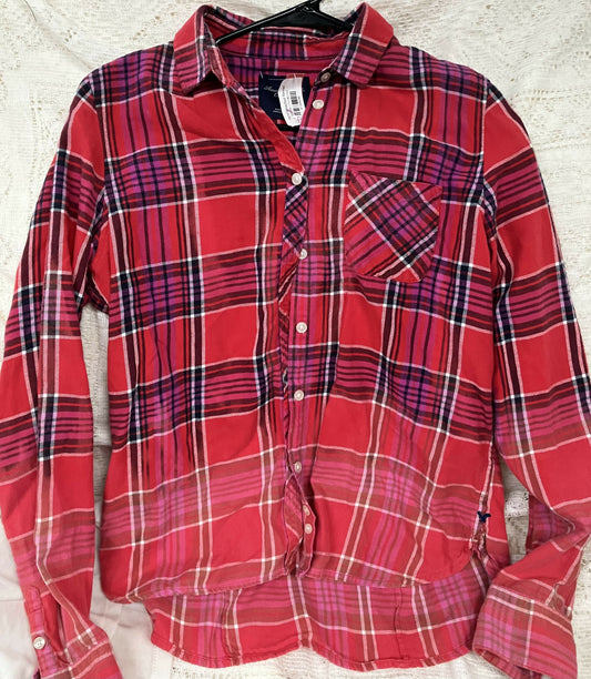 Hand bleached flannel/heart med #1349