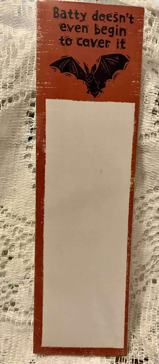 Batty Note pad #2737