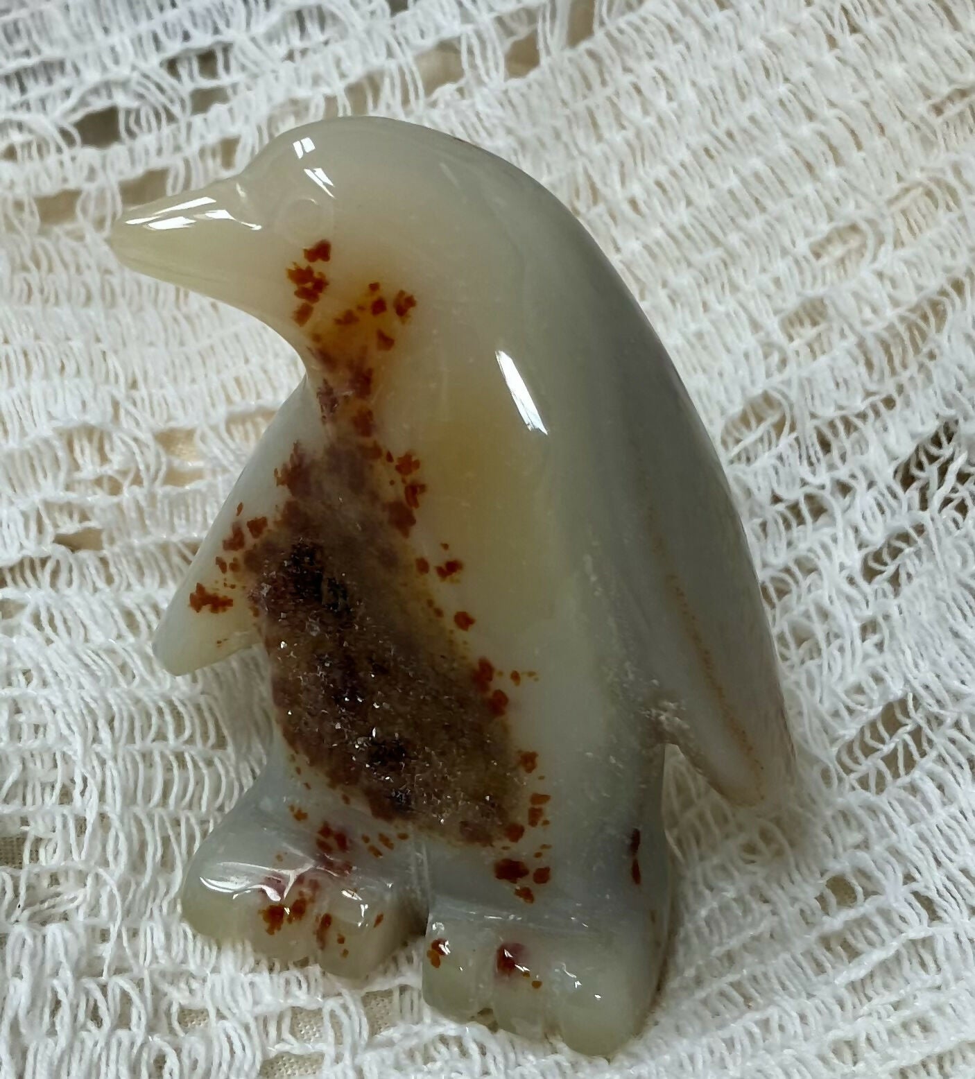 #3090 Blue agate Penguin 54gr