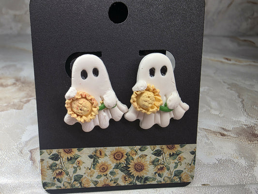 Sunflower Ghost Stud