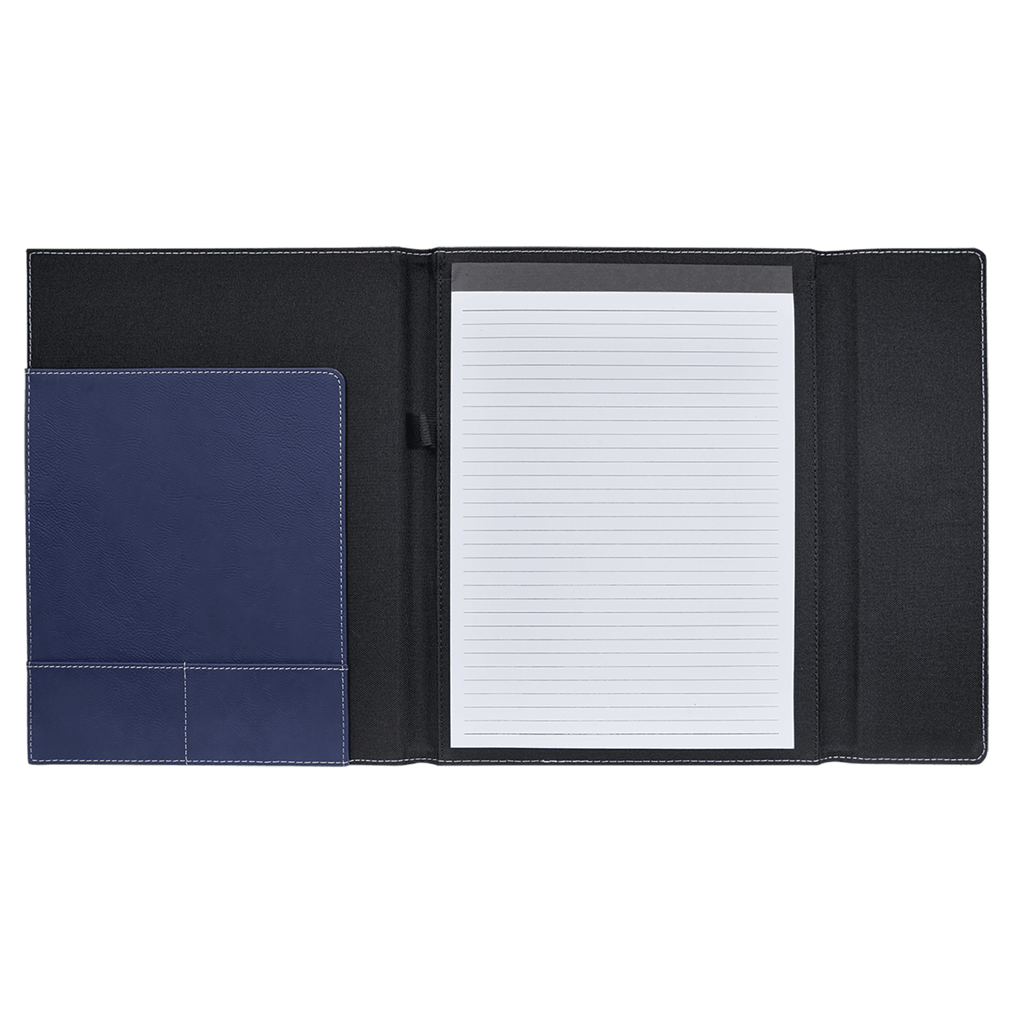 9 1/2" x 12" Laserable Leatherette Canvas Portfolio with Notepad