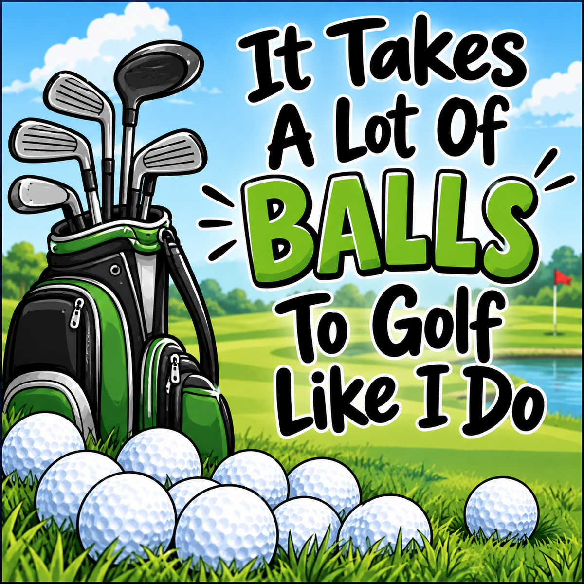 It Takes A Lot of Balls to Golf Like I Do