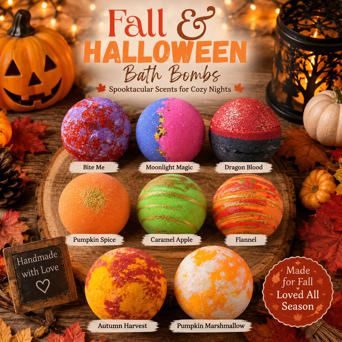 Fall & Halloween Bath Bombs & Shower Steamers