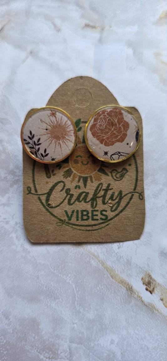 Celestial Rose Large Stud Earrings