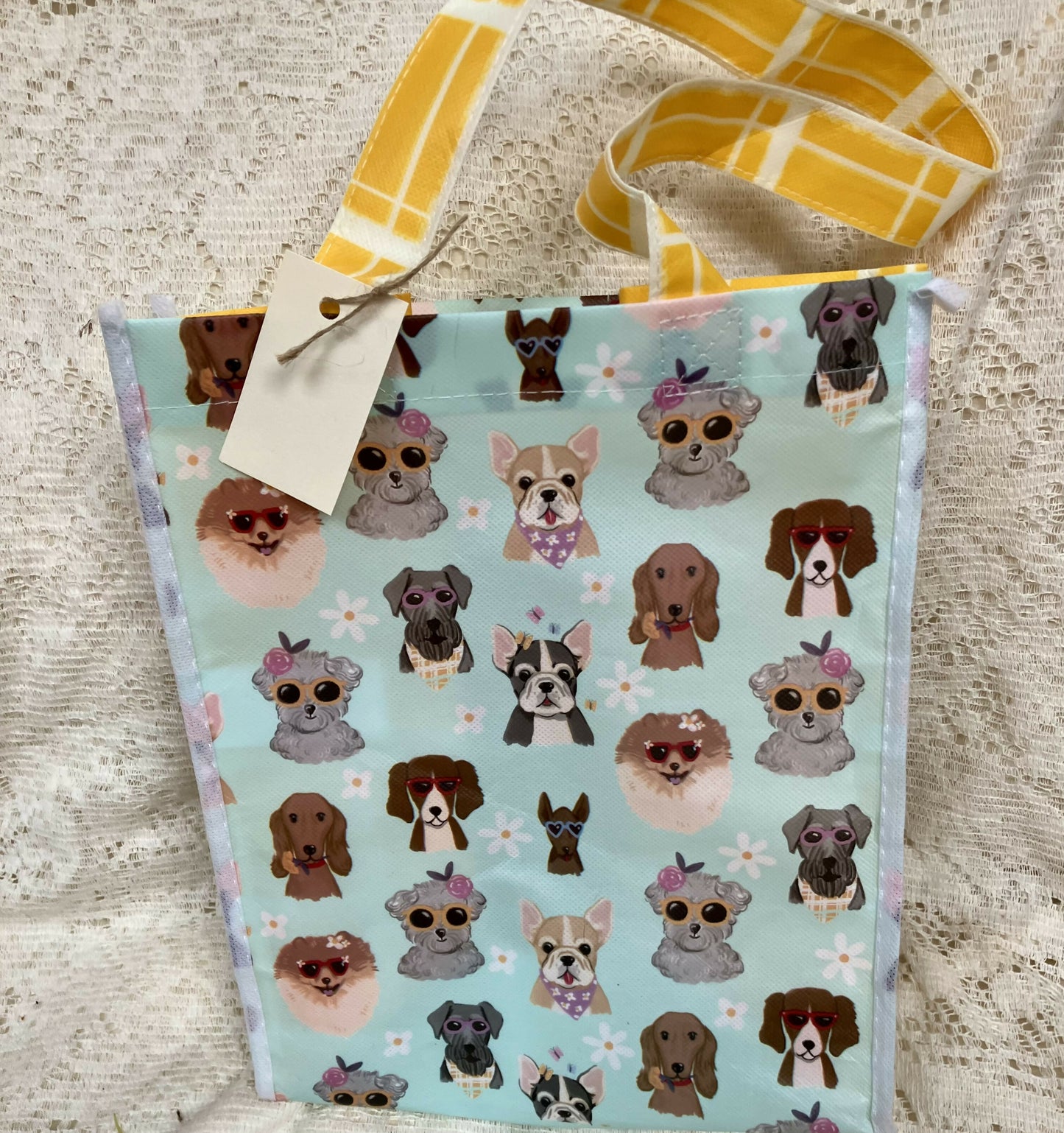 #2098 reuseable bag/ dogs