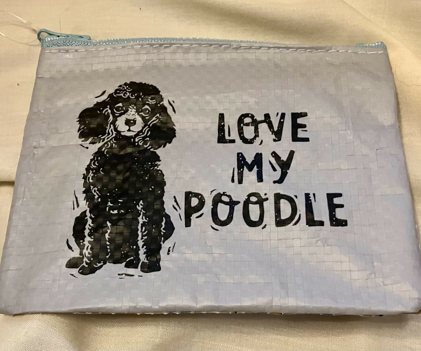 Love my poodle zippered wallet #2289