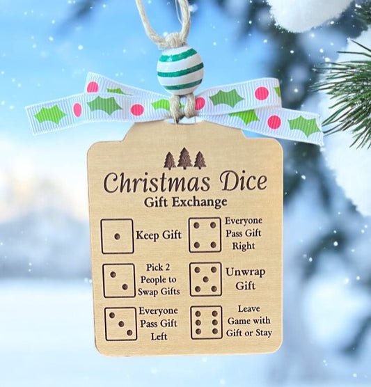 Dice Game Gift Exchange Ornament