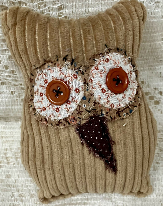 #820 corduroy owl