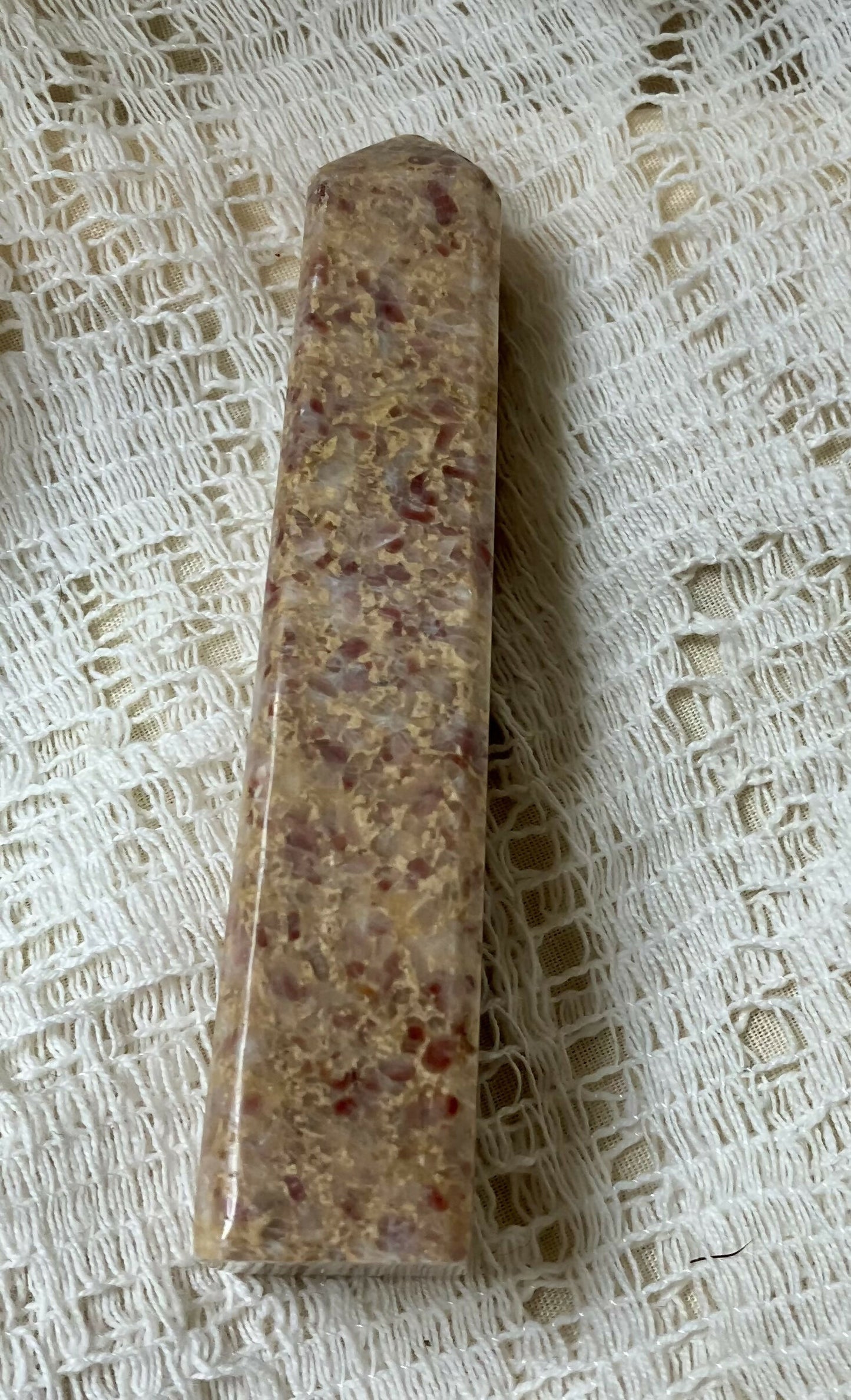 #1219 3 1/2" Strawberry jasper tower 64gr