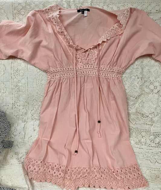 Peach dress Med #2653