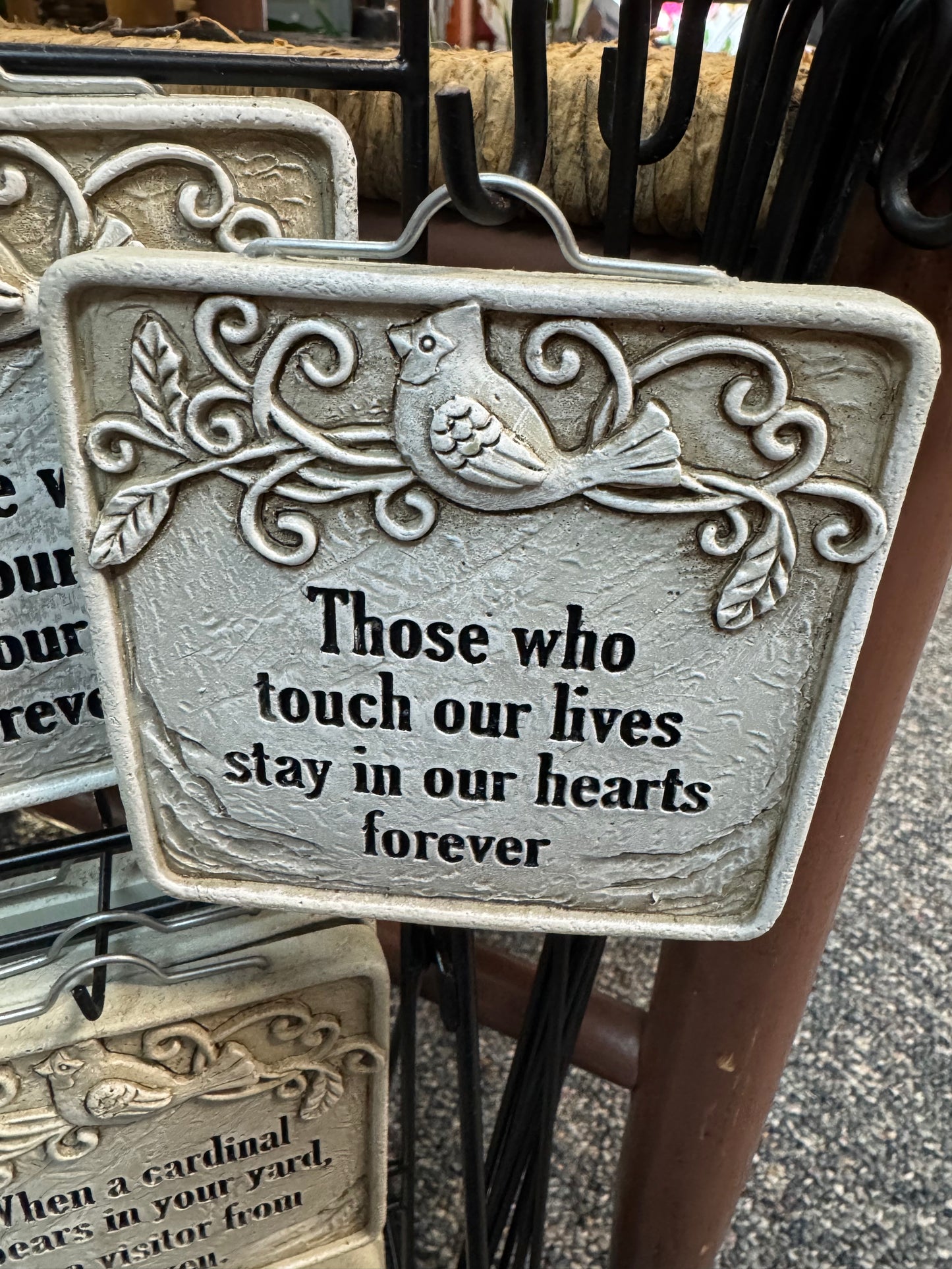 Memorial garden plaque with stake