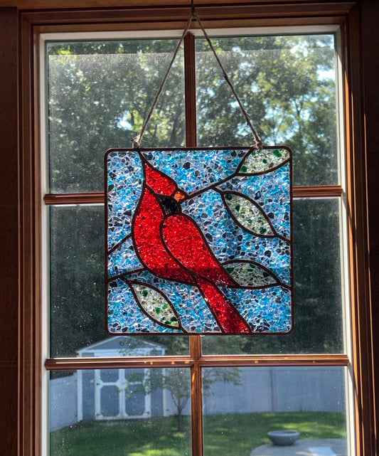 Crushed Glass Resin Sun Catcher