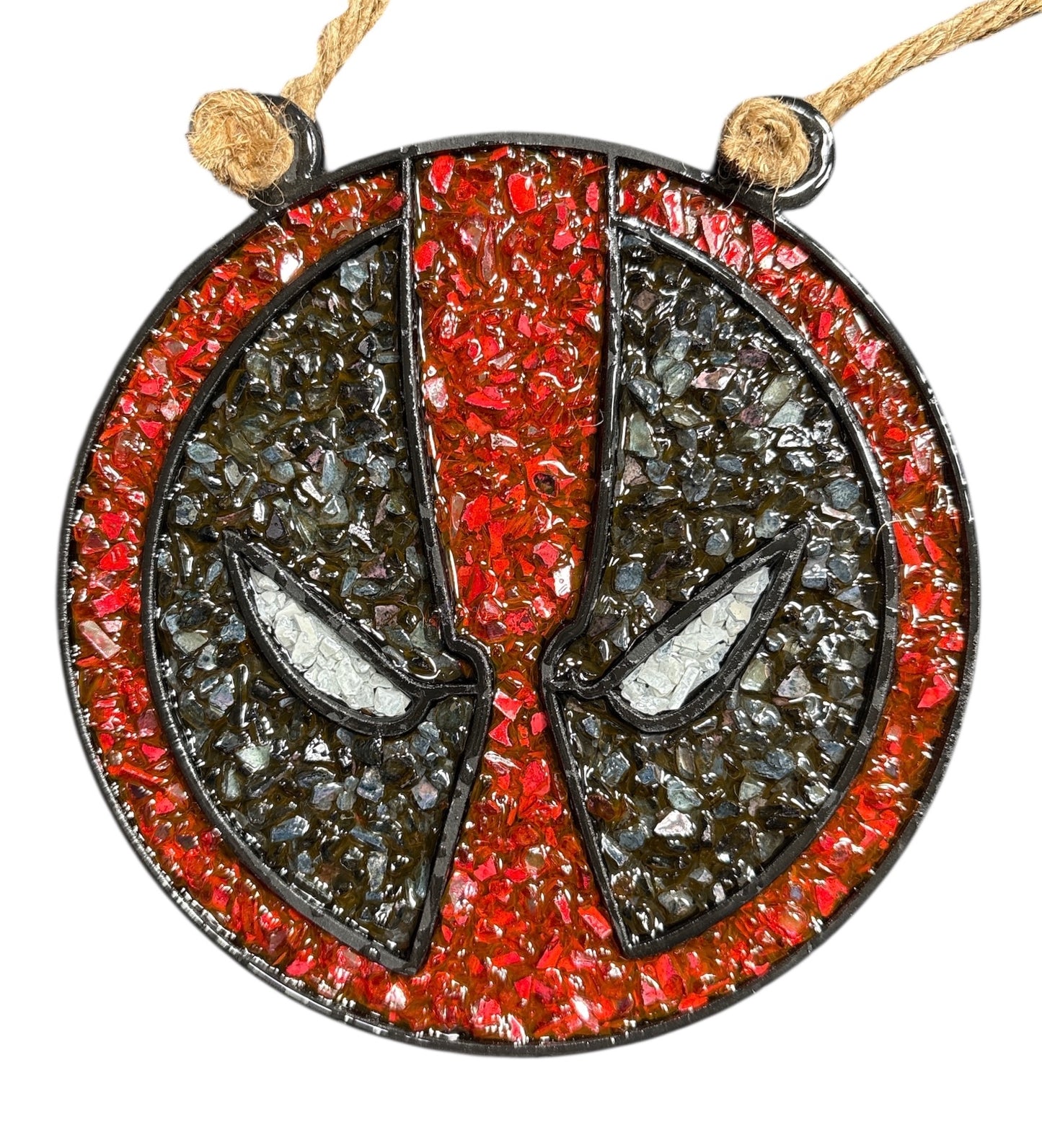 Dead Pool Crushed Glass Sun Catcher