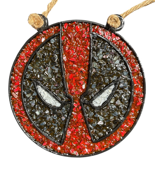 Dead Pool Crushed Glass Sun Catcher
