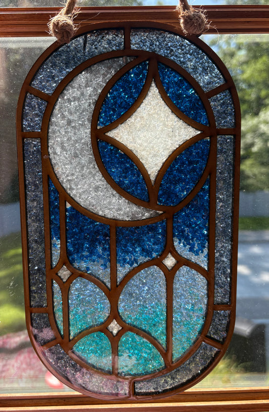 Crushed Glass Resin Sun Catcher