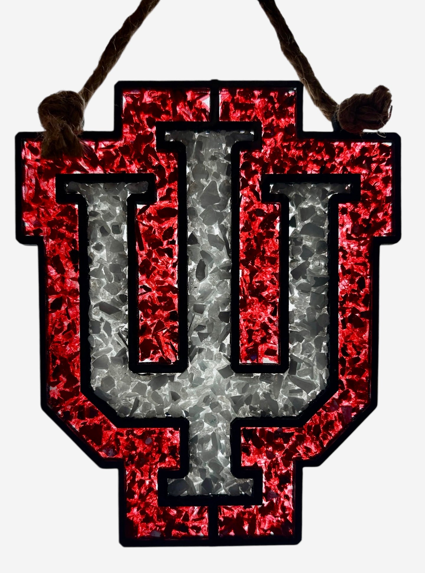 IU Crushed Glass Sun Catcher