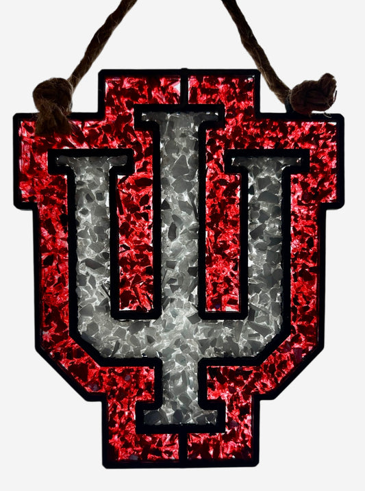 IU Crushed Glass Sun Catcher