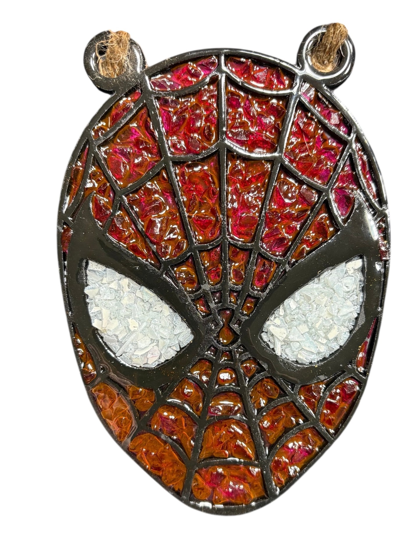 Spidey Crushed Glass Sun Catcher