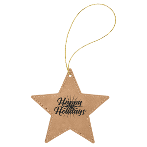 Leatherette Star Ornament - available in 9 colors