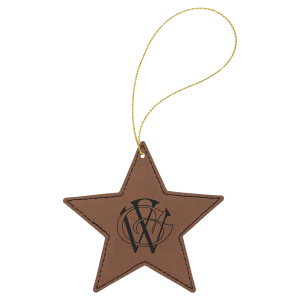 Leatherette Star Ornament - available in 9 colors