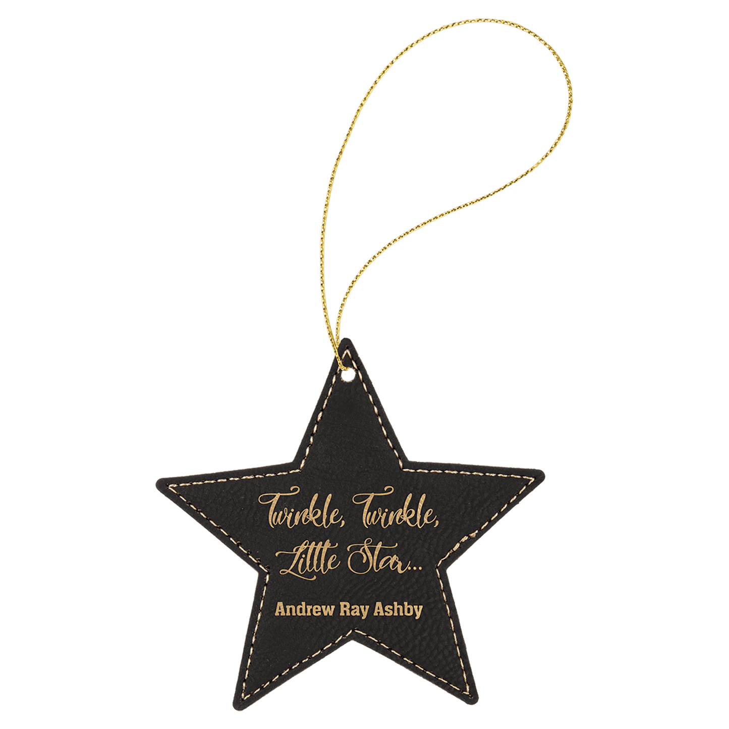Leatherette Star Ornament - available in 9 colors