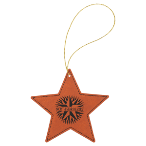 Leatherette Star Ornament - available in 9 colors