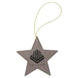 Leatherette Star Ornament - available in 9 colors