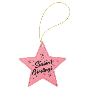 Leatherette Star Ornament - available in 9 colors