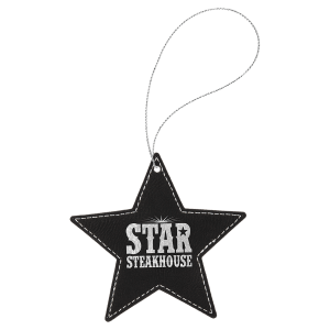 Leatherette Star Ornament - available in 9 colors