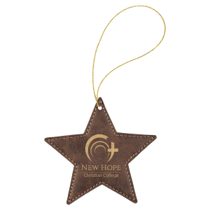 Leatherette Star Ornament - available in 9 colors