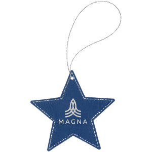 Leatherette Star Ornament - available in 9 colors